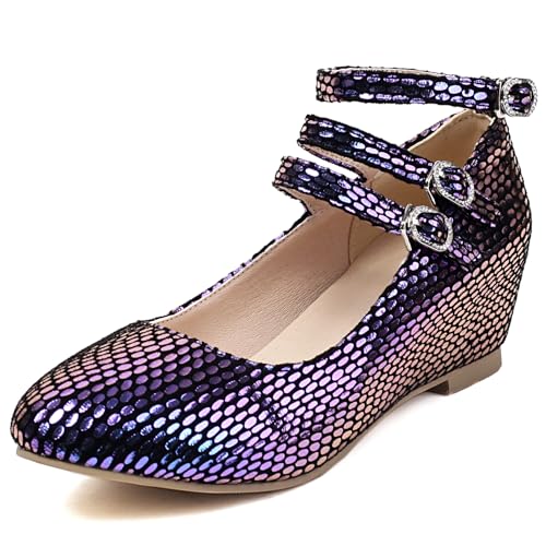 Damen Keilabsatz Pumps Abend High Schuhe Schuhe-240420 Violett Gr 40.5 EU/42Cn Damen Keilabsatz Pumps Abend High Schuhe Schuhe-240420 Violett Gr 40.5 EU/42Cn von Asterisco
