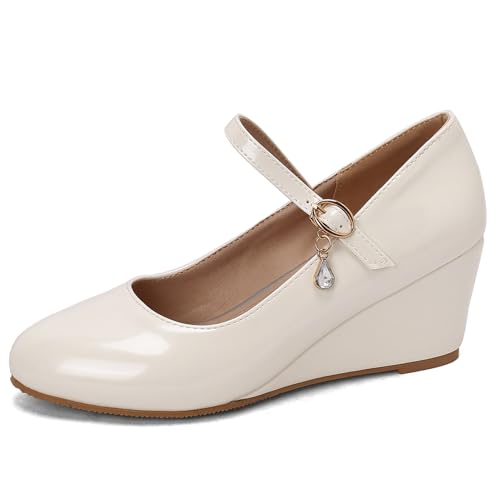 Damen Keilabsatz Pumps Abend Mitte Absatz Schuhe-240427 Weiß Gr 41 EU/43Cn Damen Keilabsatz Pumps Abend Mitte Absatz Schuhe-240427 Weiß Gr 41 EU/43Cn von Asterisco