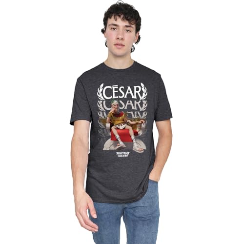 Asterix And Obelix Unisex Asterix & Obelix-César of Rome, Dark Heather T-Shirt, Dunkles Erika, S von Asterix And Obelix