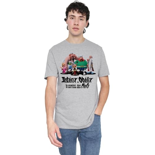 Asterix And Obelix Unisex Asterix & Obelix-Gauls Together, Heather Grey T-Shirt, grau meliert, M von Asterix And Obelix