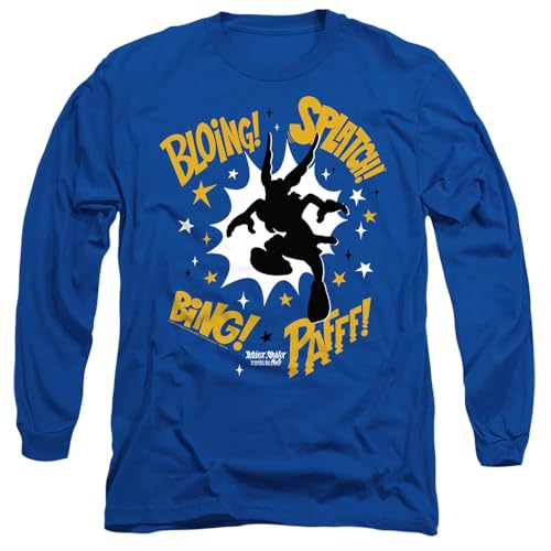 Asterix And Obelix Unisex Obelix-Asterix Fight Silhouette Long Sleeve, Royal Blue T-Shirt, königsblau, M von Asterix And Obelix