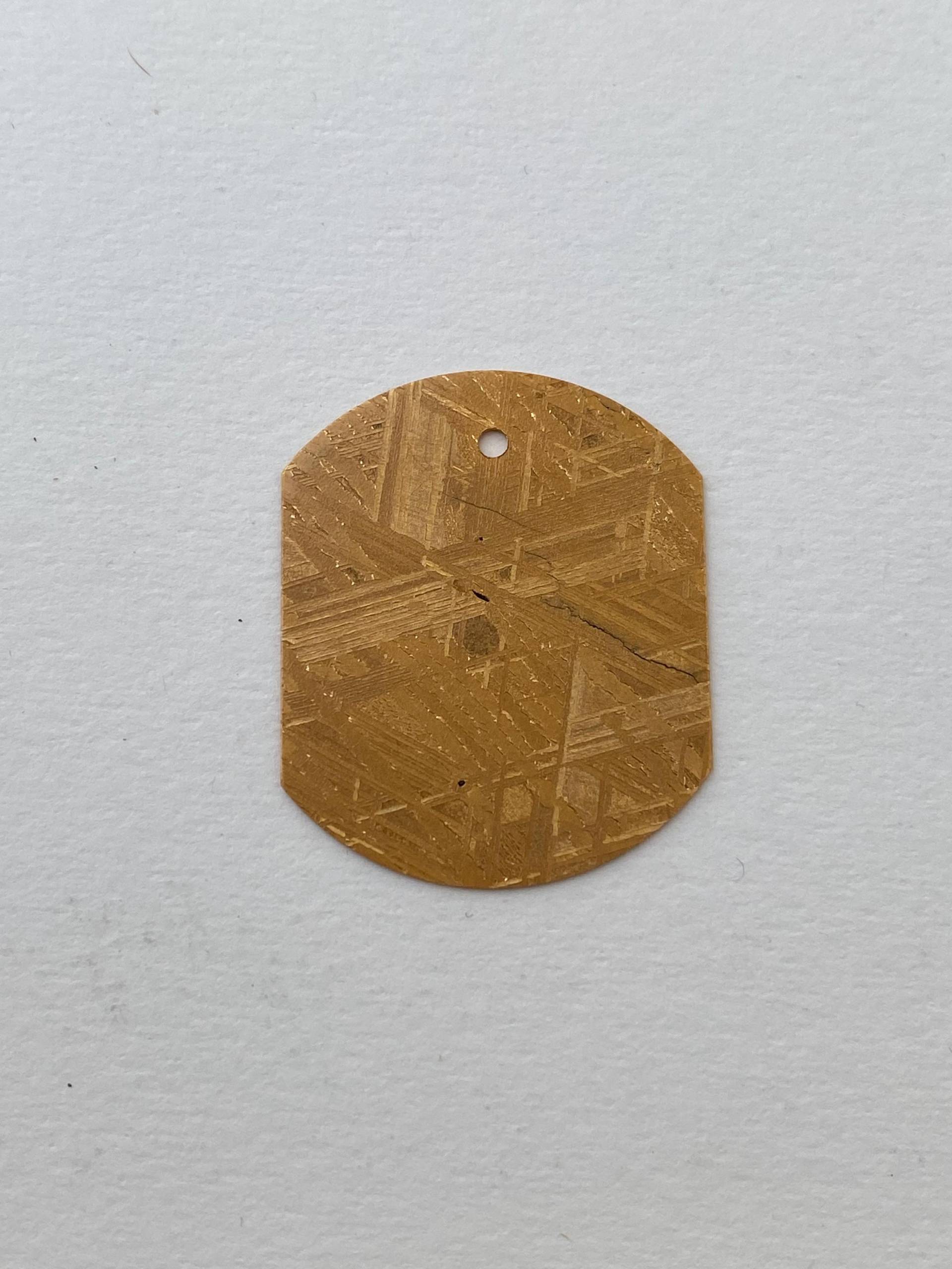 Anhänger Meteorit Muonionalusta 30x37 Mm Mit Echtgold-Veredelung von AsteroidWallArt