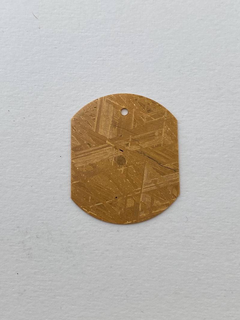 Anhänger Meteorit Muonionalusta 30x37 Mm Mit Echtgold-Veredelung von AsteroidWallArt