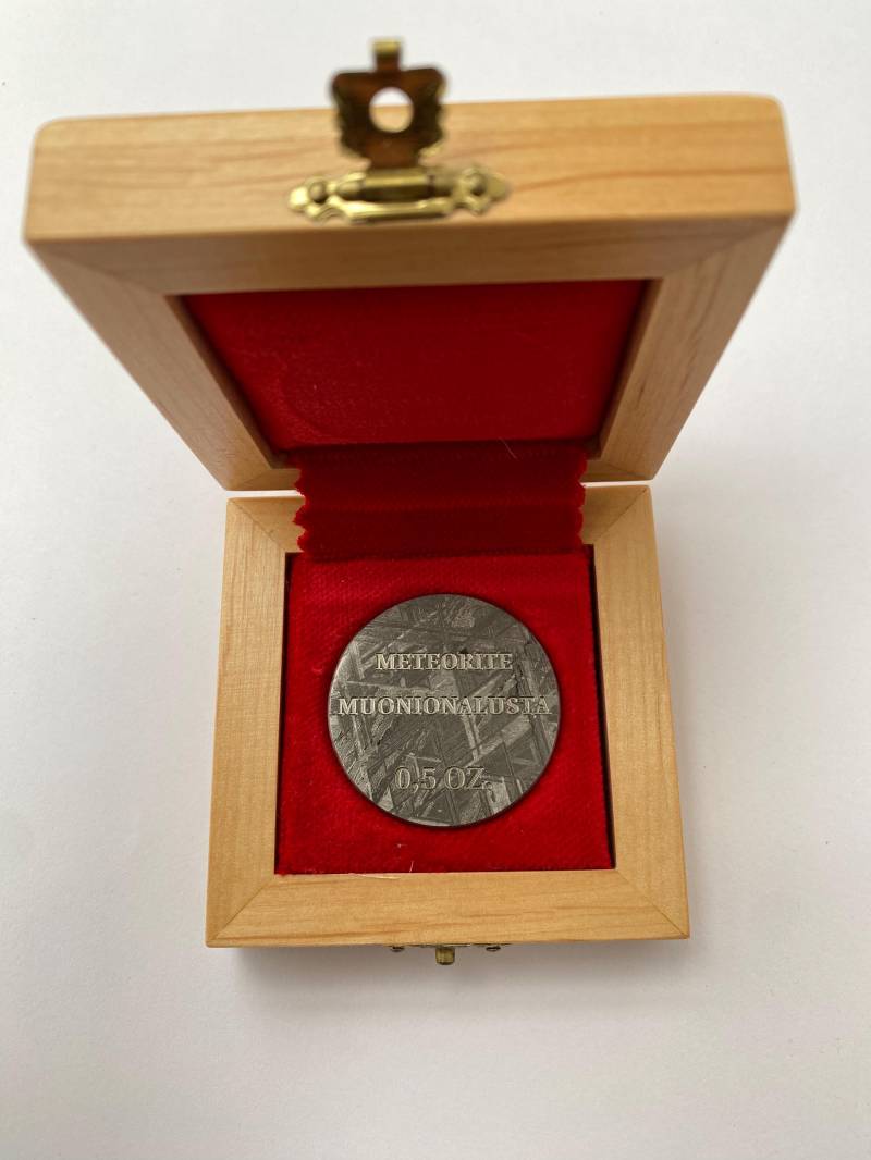 Münze Aus Dem Muonionalusta Meteorit 0, 5Oz Limited Edition, Zertifikat von AsteroidWallArt