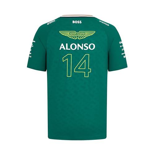 Aston Martin F1 2024 Fernando Alonso Team Tshirt für Herren - Grün - Größe: S von Aston Martin F1