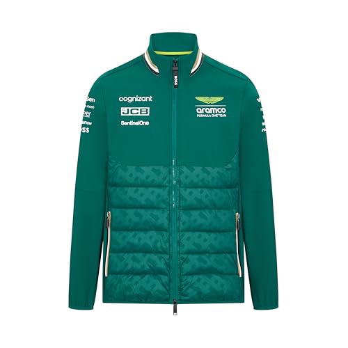 Aston Martin F1 Herren 2024 Hybrid Team Jacke mit Thermore Polsterung - Grün - Größe: XXL von Aston Martin F1