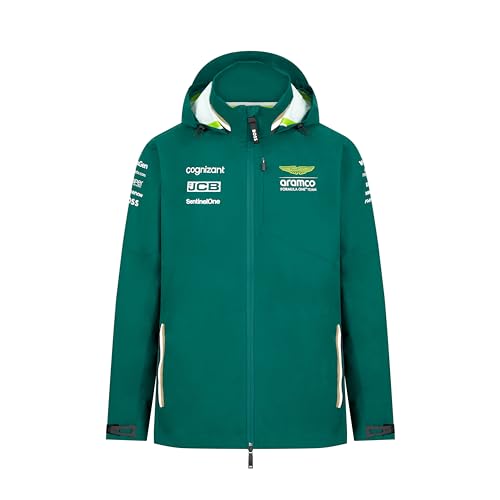 Aston Martin F1 Herren 2024 Team Regenjacke - 5K Regenfeste Verarbeitung - Grün - Größe: M von Aston Martin F1