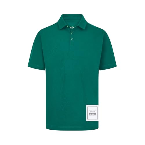 Aston Martin F1 Logo Polo Herren - Grün - Größe: XXL von Aston Martin F1