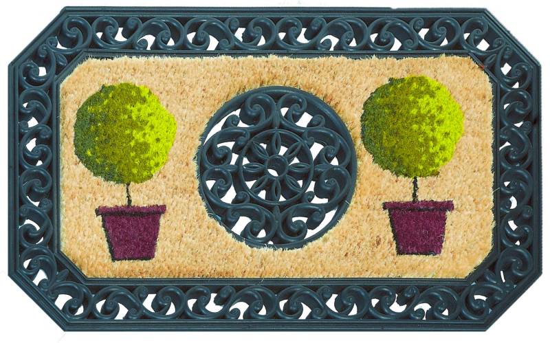 ASTRA Fußmatte "Coco Twin 3" rechteckig 13 mm Höhe Schmutzfangmatte, Kokosmatte, Gusseisen Optik von Astra