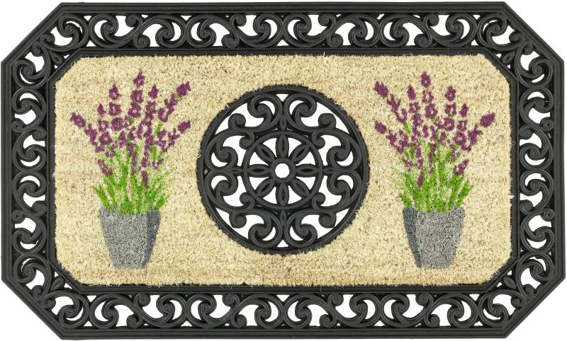 ASTRA Fußmatte "Coco Twin 5" rechteckig 13 mm Höhe Schmutzfangmatte, Kokosmatte, Gusseisen Optik von Astra