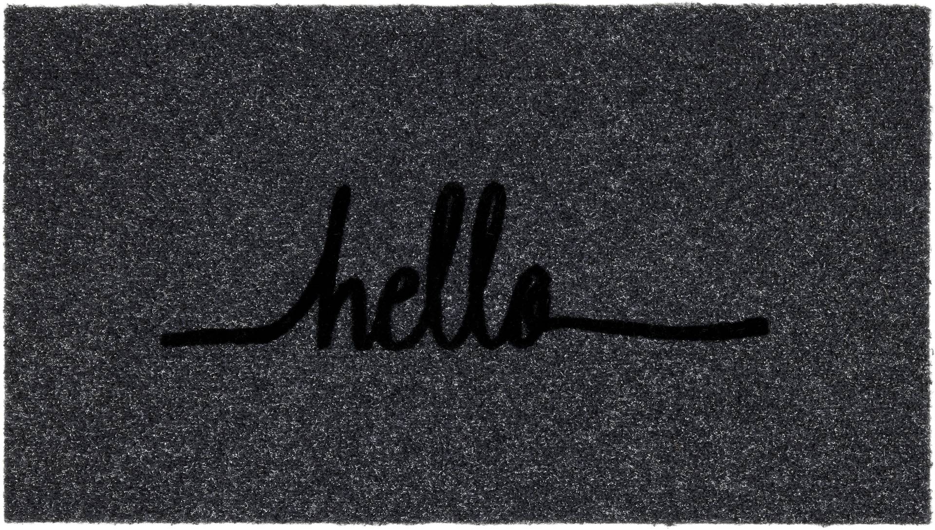 ASTRA Fußmatte "Power Flock 3" rechteckig 10 mm Höhe Flock Fussmatte, Türmatte mit Schriftzug, wetterfest von Astra