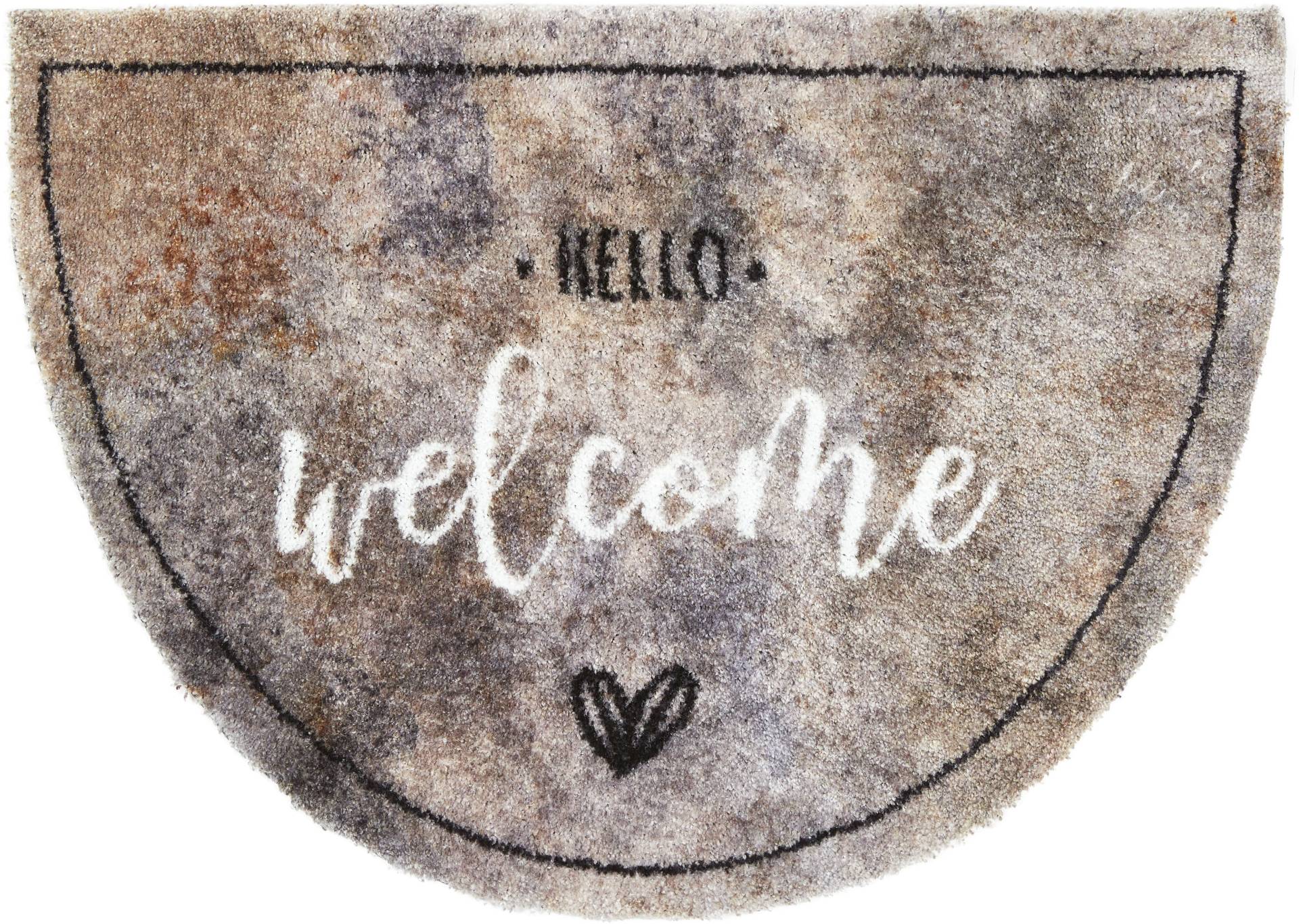 ASTRA Fußmatte "Pure&Soft 016" halbrund 7 mm Höhe Sauberlaufmatte, weiche Oberfläche, waschbar, rutschfest von Astra