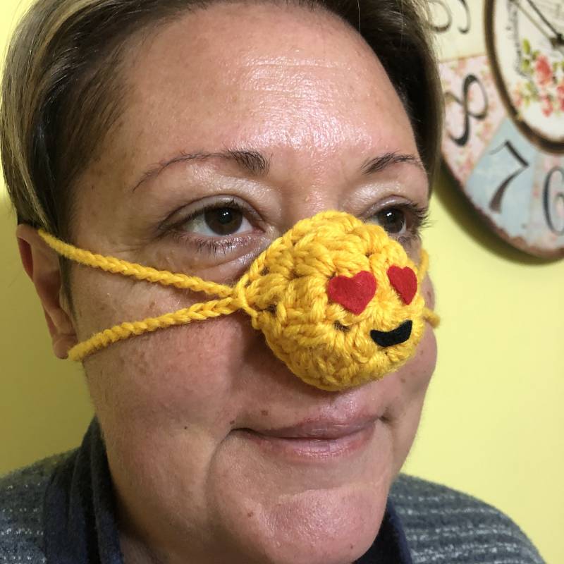 Emoji Nasenwärmer, Outdoor Nasenhut, Lustiges Weihnachtsgeschenk, Emoticon Nasenhülle, Winter Accessoires, Nasenschal, Smiley Gesicht von AstraCraftDesign