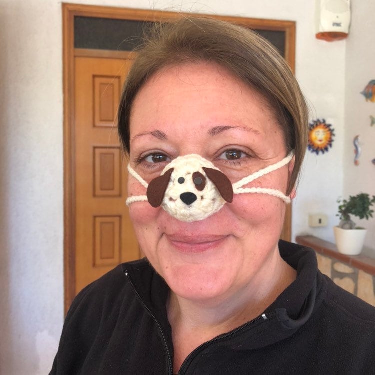 Gehäkelter Hund Nasenwärmer, Outdoor Nasenhut, Lustiges Weihnachtsgeschenk, Nasenabdeckung, Winteraccessoires, Nasenschal, Geschenk Für Mädchen von AstraCraftDesign