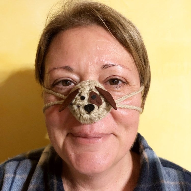 Gehäkelter Hund Nasenwärmer, Outdoor Nasenhut, Lustiges Weihnachtsgeschenk, Nasenabdeckung, Winteraccessoires, Nasenschal, Geschenk Für Mädchen von AstraCraftDesign