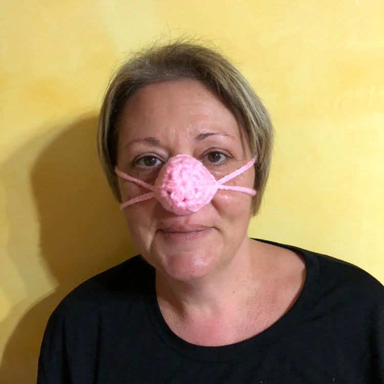 Rosa Nasenwärmer, Outdoor Nasenhut, Lustiges Weihnachtsgeschenk, Gehäkelte Nase, Winteraccessoires, Geschenk Für Mädchen von AstraCraftDesign