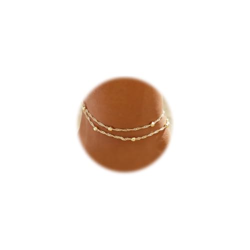 AstraGlam 18K Vergoldete Fußkette Damen Wasserfest & Allergiefrei, Zierliches Fußkettchen Im Trendigen Design, Leicht & Hautfreundlich, Eleganter Goldschmuck Als Geschenk von AstraGlam