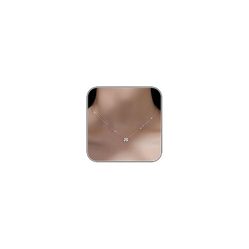AstraGlam 925 Silberkette Damen Mit Vierblättrigem Kleeblatt Anhänger, Verstellbare Länge Von 40 Bis 60 CM, Robuste Und Langlebige Kette Als Glücksbringer AstraGlam 925 Silberkette Damen Mit Vierblättrigem Kleeblatt Anhänger, Verstellbare Länge Von 40 Bis 60 CM, Robuste Und Langlebige Kette Als Glücksbringer von AstraGlam