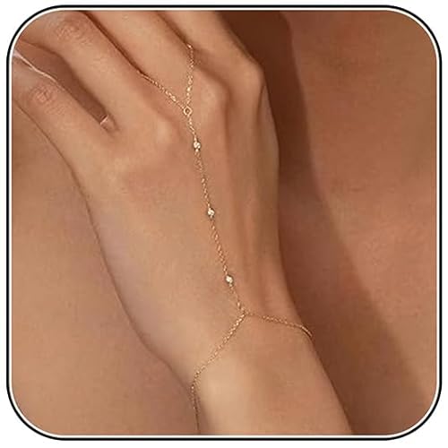 AstraGlam Armband Damen Gold Mit 18K Vergoldung, Elegante Armkette Für Frauen, Verstellbares Armbänder Set, Goldschmuck Als Geschenkidee von AstraGlam