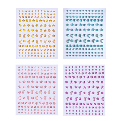 AstraGlam Gesichts Glitzersteine Selbstklebend, Dekorative Strassstein Aufkleber Für Gesicht Und Körper, Ideal Für Halloween, Partys Und Bühnenauftritte von AstraGlam