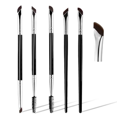 Eyeliner Pinsel Set – 5 Stück Feine Schräge Eyelinerpinsel, Ultra Dünne Präzisionspinsel für Eyeliner und Augenbrauen Färben, Make up Pinsel Set für Augen Make up, Eyeliner Stempel von AstraGlam
