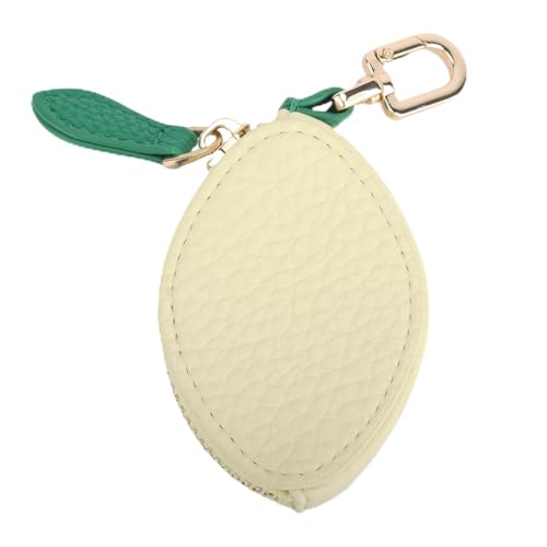 Zitronenförmiger Münzgeldbeutel mit Schlüsselanhänger – Mini Geldbörse in Gelb und Grün, niedriges Modeaccessoire, kleine Geldbörse für Damen, Schlüsseltasche von AstraGlam
