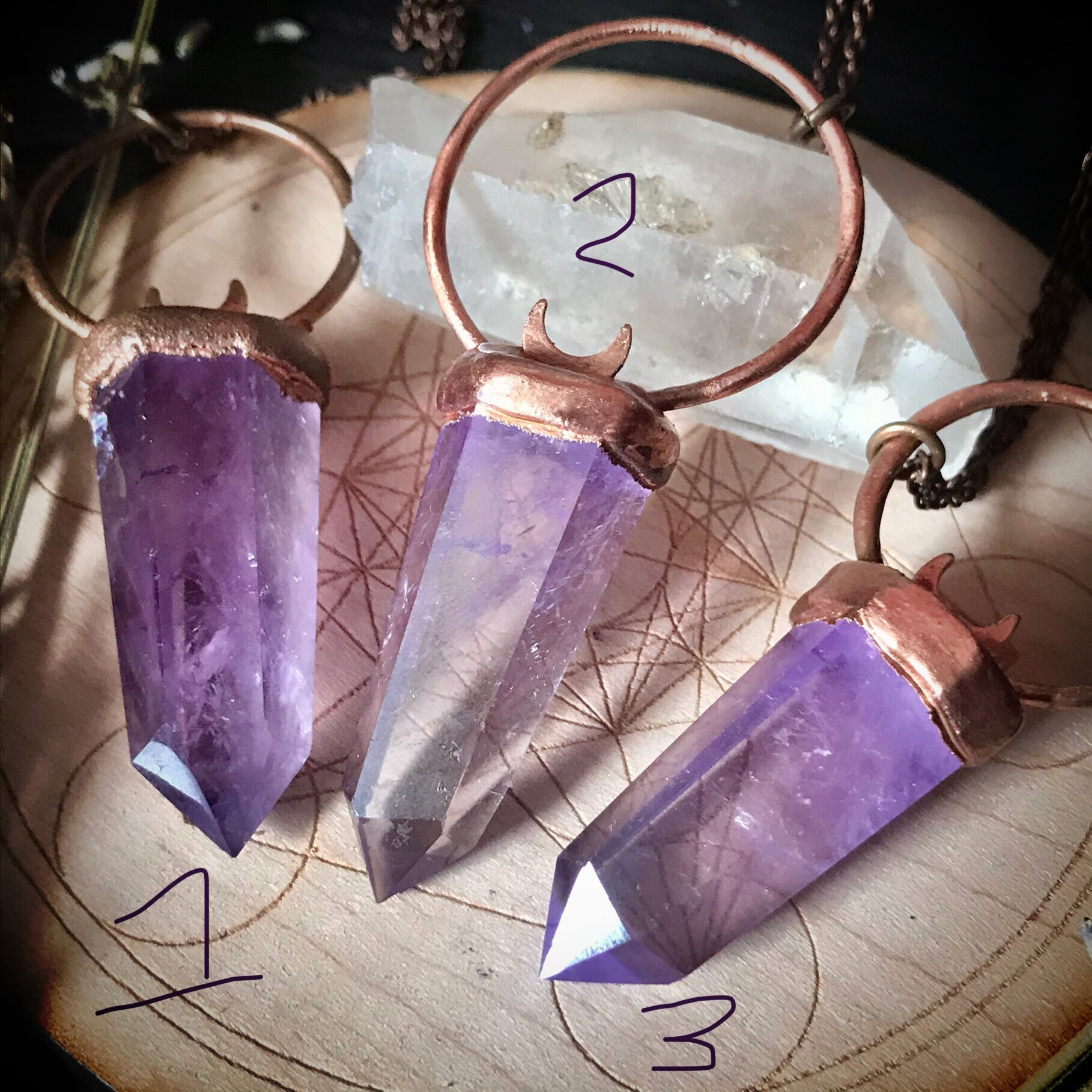 Amethyst Kristall-Halsketten-Anhänger, Electrogeformt, Crystal Jewelry Amethyst Kristall-Halsketten-Anhänger, Electrogeformt, Crystal Jewelry von AstralMystique