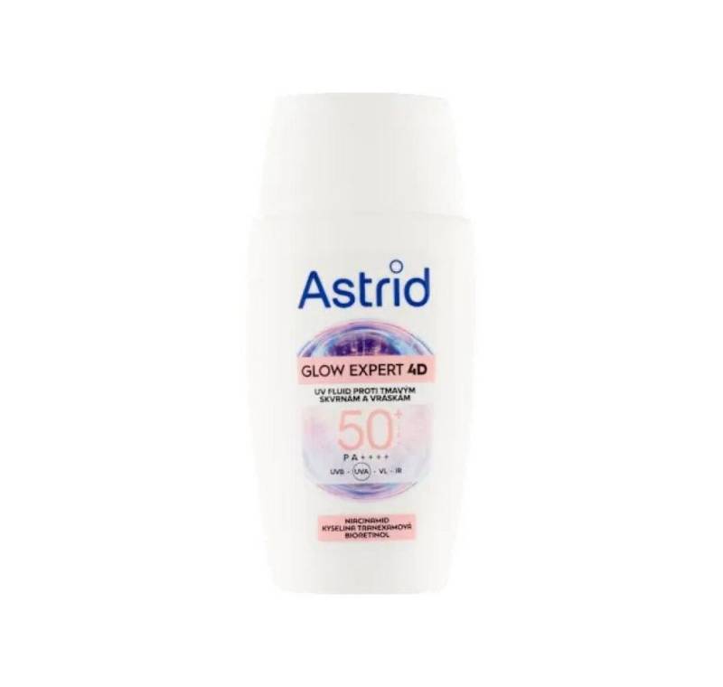 Astrid Körperpflegemittel Gesichtsfluid gegen dunkle Flecken und Falten SPF 50 Glow 4D 50ml von Astrid