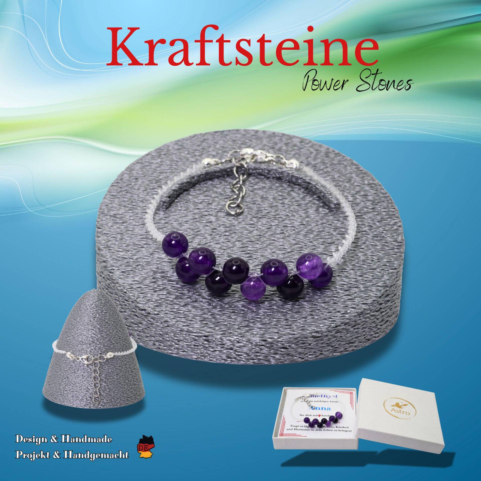 Handgemachtes Amethyst Armband Für Intuition & Achtsamkeit- Spiritueller Schmuck Mit Bedeutung - Einzigartiges Geschenk Frauen Handgemachtes Amethyst Armband Für Intuition & Achtsamkeit- Spiritueller Schmuck Mit Bedeutung - Einzigartiges Geschenk Frauen von Astro4You