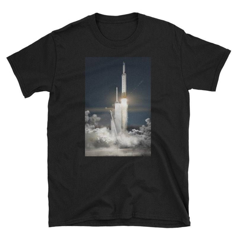 Spacex Shirt Falcon Heavy Rocket Launch T-Shirt Herren Unisex von AstroGearStore
