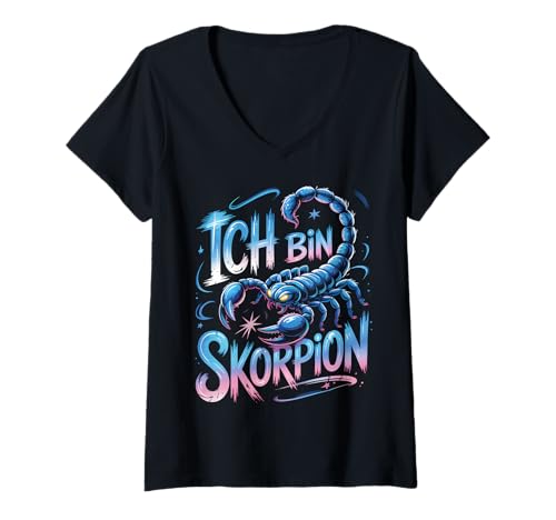 Damen Ich Bin Skorpion Sternzeichen Horoskop Geschenkidee Skorpion T-Shirt mit V-Ausschnitt Damen Ich Bin Skorpion Sternzeichen Horoskop Geschenkidee Skorpion T-Shirt mit V-Ausschnitt von Astrologie & Tierkreiszeichen - Skorpion Geschenke