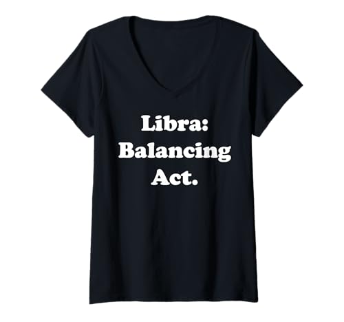Damen Libra: Balancing Act Harmony and Peace T-Shirt mit V-Ausschnitt Damen Libra: Balancing Act Harmony and Peace T-Shirt mit V-Ausschnitt von Astrology Zodiac Horoscope Star Signs Balance
