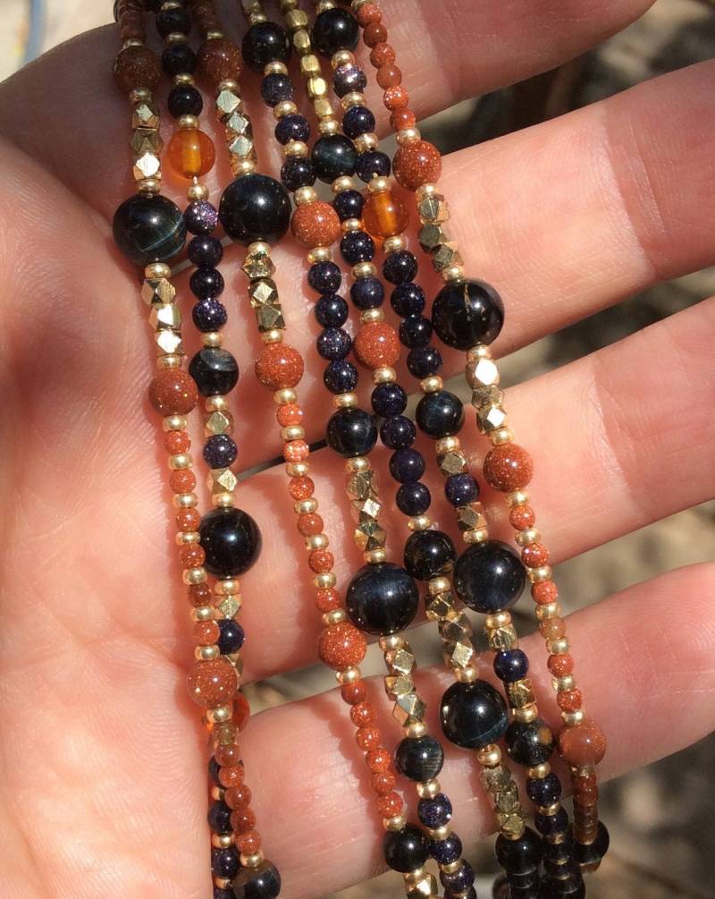 Leo Halbedelstein Armband Blaues Tigerauge, Bernstein Und Goldstein. Schicksal Power-Armband. Zierinund Elegant Leo Halbedelstein Armband Blaues Tigerauge, Bernstein Und Goldstein. Schicksal Power-Armband. Zierinund Elegant von AstrologyJewelry93