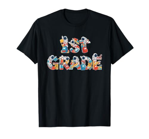 Lustiger Astronaut First Grade Back to School Kinder Jungen Mädchen T-Shirt Lustiger Astronaut First Grade Back to School Kinder Jungen Mädchen T-Shirt von Astronaut First Day of School 1st Grade Outfits