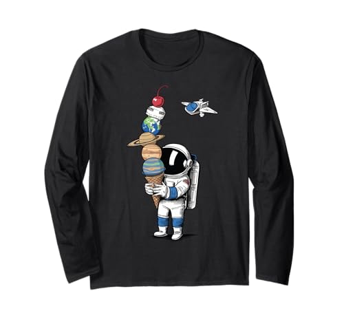 Astronaut Eis Planeten Weltraum Jungen Mädchen Kinder Astronaut Langarmshirt Astronaut Eis Planeten Weltraum Jungen Mädchen Kinder Astronaut Langarmshirt von Astronaut Holding Planet Icecream