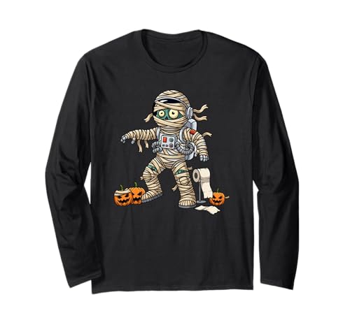 Lustiger Astronauten-Mama Kürbis Halloween Kinder Herren Damen Langarmshirt von Astronaut Lovers Cute Halloween Outfits Boy Girl