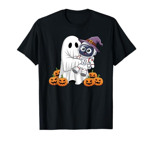 Lustiger Geist Astronaut Kürbis Halloween Kinder Herren Damen T-Shirt von Astronaut Lovers Cute Halloween Outfits Boy Girl
