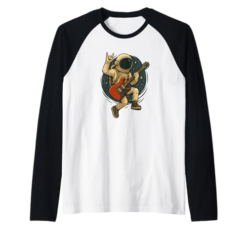 Rocking Astronaut mit Gitarre für Jungen und Mädchen Raglan Rocking Astronaut mit Gitarre für Jungen und Mädchen Raglan von Astronaut Rocks