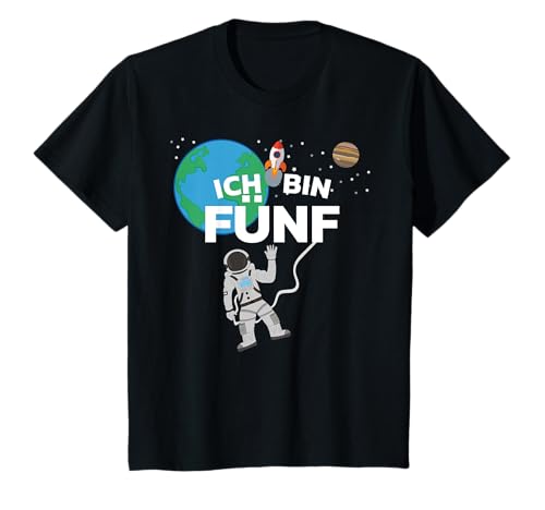 Kinder Astronaut Kindergeburtstag Ich Bin Fünf Jahre Alt T Shirt T-Shirt von Astronaut Shirt Und Kleidung Geburtstag Geschenk