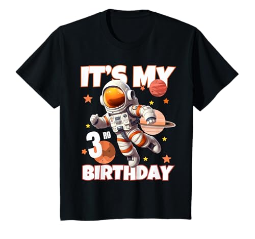 Kinder 3 Year Old Astronaut It's My 3rd Birthday Boy T-Shirt Kinder 3 Year Old Astronaut It's My 3rd Birthday Boy T-Shirt von Astronaut Themed 3yr Birthday Party Gift