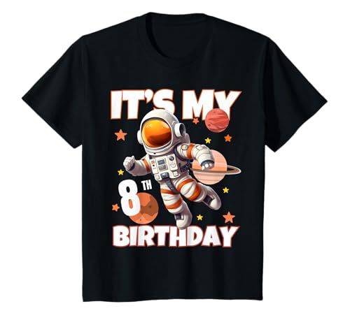 Kinder 8 Year Old Astronaut It's My 8th Birthday Boy T-Shirt Kinder 8 Year Old Astronaut It's My 8th Birthday Boy T-Shirt von Astronaut Themed 8yr Birthday Party Gift