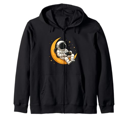 Astronaut Gamer Moon Gaming Space Videospiel Männer Frauen Kinder Kapuzenjacke von AstronautAxis1