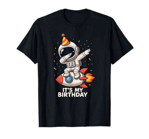 Lustiger Astronaut Dabbing It's My Birthday Space Bday Boys Girl T-Shirt von AstronautAxis1