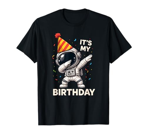 Lustiger Astronaut Dabbing It's My Birthday Space Bday Boys Girl T-Shirt von AstronautAxis1