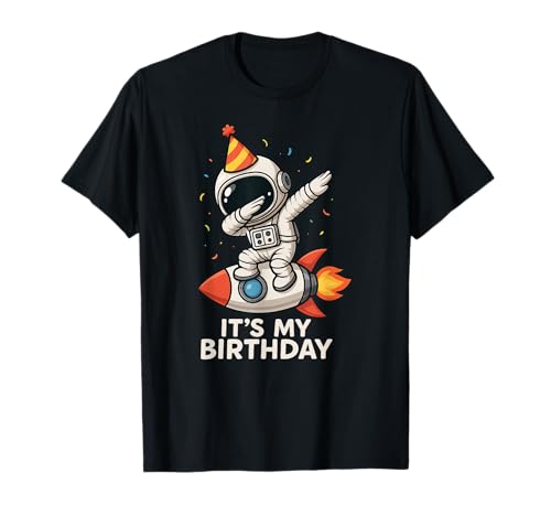 Lustiger Astronaut Dabbing Space It's My Birthday Bday Boys Girl T-Shirt von AstronautAxis1
