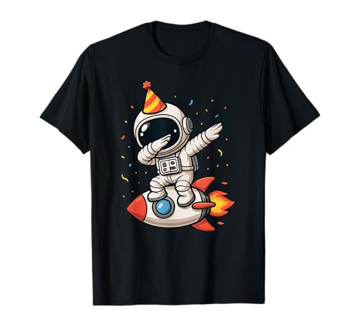 Lustiger Astronauten-Tupf-Weltraum Geburtstag Geburtstag Geburtstag Jungen Mädchen Kinder T-Shirt von AstronautAxis1
