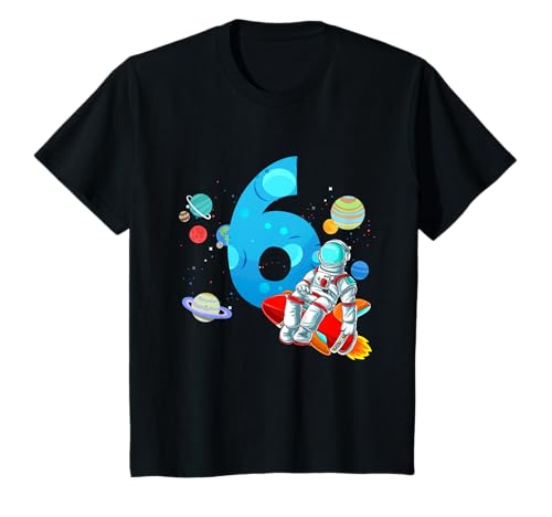 Astronaut Shirt 6. Geburtstag Weltraum Rakete Jungen 6 Jahre T-Shirt von Astronauten Geburtstag Motive Shop