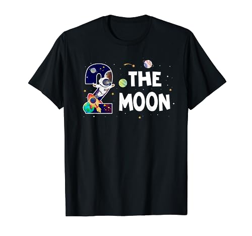 Two The Moon Geburtstags-Outfit Junge Weltraum 2. Geburtstag Mädchen T-Shirt Two The Moon Geburtstags-Outfit Junge Weltraum 2. Geburtstag Mädchen T-Shirt von Astronauts Planet Children's 2nd Birthday Gifts