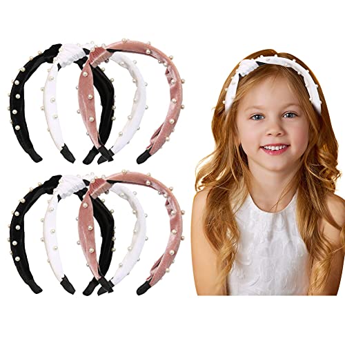 10/6 Stück Damen Stirnband,Asudaro Rutschfestes Modisches Schlichtes Mädchen-Stirnband Elastisch Gebundenes Perlenstirnband Retro Style Haarband Mode Bequeme Stirnbänder Für Frauen Und Mädchen Typ 1 von Asudaro