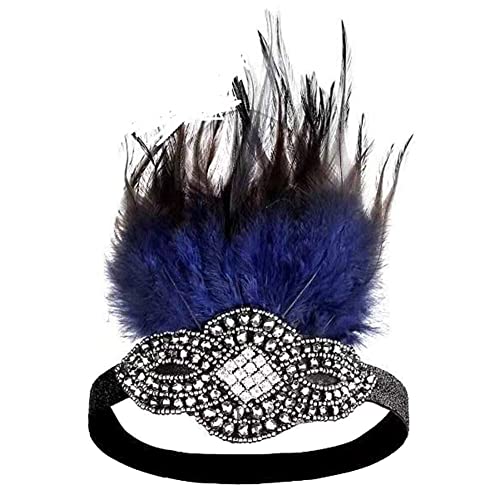 Abschlussball Stirnband, Asudaro Cosplay Party Stirnband, Vintage 1920er-1930er Jahre Strass Stirnband Frauen Mädchen Gatsby Style Vintage Feder Stirnbänder mit jedem Kleid zu gehen Typ 03 von Asudaro